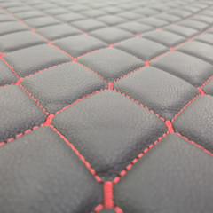 Waterproof Faux Leather Quilted Fabric for DIY Car Seat Upholstery Foam-padded