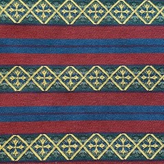 BTY Vintage Striped Jacquard Decor Fabric Red Upholstery
