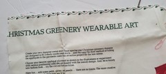 Cranston Christmas Greenery Wearable Art Appliques CUT Poinsettia Complete Panel