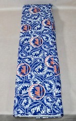 New York Mets ~ Logo Pattern MLB Cotton Fabric 1/4 Yard 9” X 56”
