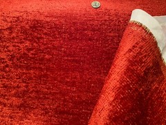 PIERRE FREY Paris Palladio Cerise HAND WOVEN Fabric w/Knit Back $425 Retail BTY
