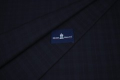 Eredi Pisano 3.4 m premium cold wool Suiting fabric dark blue windowpane check