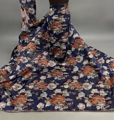 Multicolor Jacquard Floral Metallic Brocade Fabric 58” Width By The Yard