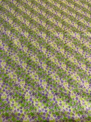 Fabric Lot 7 Yds 32 Ins 44 W “Violet Posey Swirls” Tutti Fruitti Floral Diagonal