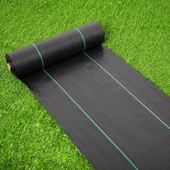 17in Woven Weed Barrier Fabric, 1.4ft x 50ft – Durable Garden Protection
