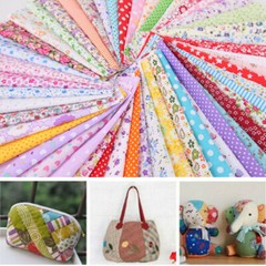 100Pcs DIY Assorted Square Bundle Quilt Quilting Cotton Fabric Sewing Kits