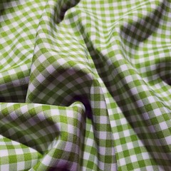 Lime Green Gingham Polyester Poplin Fabric 1/4″ Check 58″ By The Yard Farmhouse