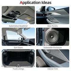 Suede Auto Headliner Fabric 98″ x 60″, Foam Backed Roof Liner | 98″ L × 60″ W