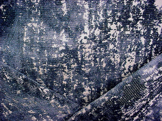 1Y Pollack 5132 Cloud Hills Aqua Textured Frieze Velvet Upholstery Fabric