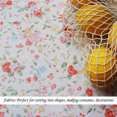 Cotton Fabric by the Yard for Sewing DIY Crafting Fashion Design Printed Floral