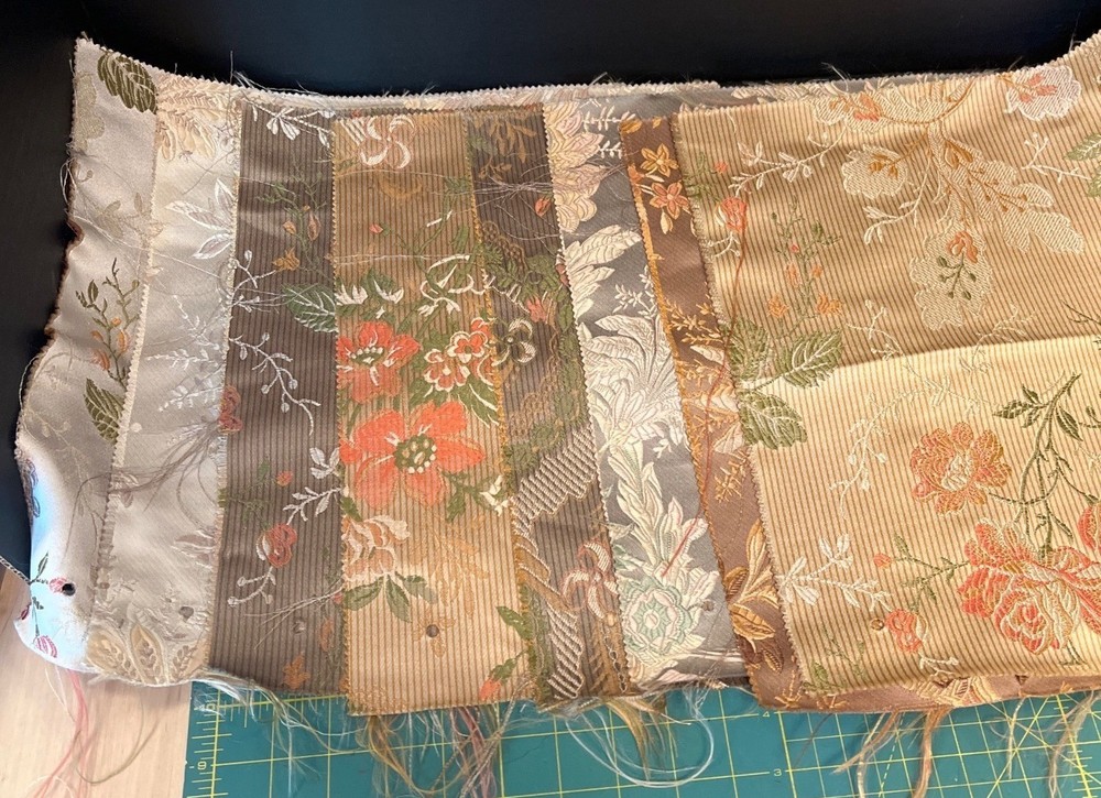 10 Floral silk fabric samples elegant designs High quality