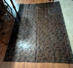 Spellbound Sparkle Spiderweb Lace — 56” x 104” — Black Webs + Orange Sequins