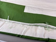2yds Erika Pekkari Fabric IKEA 2006 Abstract Geometric Off Stripes Green & White