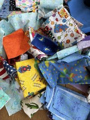 Usable Cotton Fabric Scraps For Crumb Quilts & Crafts Junk Journal 6 Pounds LOT