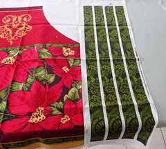JOANN FABRICS Christmas Poinsettia Apron Cut & Sew Panel – 5 Available