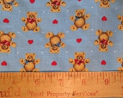 Set Of 4 Blue Baby Themed Fabric Pcs Cotton See Description Below