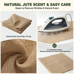 Natural Burlap Fabric Roll 19.7 Inches x 6.5 Ft Jute Cloth For Crafts Plant Wrap