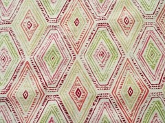 RICHLOOM PLATINUM RICOCHET MARSALA GEOMETRIC COTTON UPHOLSTERY FABRIC 25″X25″