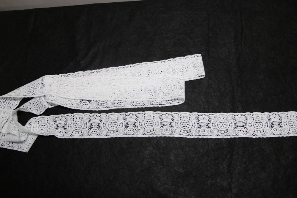 Rare Vintage Cotton Nylon Lace NOS” 2″ Across Natural Color by the Yard