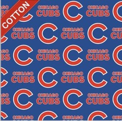 MLB Chicago Cubs Cotton Fabric Base Ball Team Sold by The 1/4 Yard