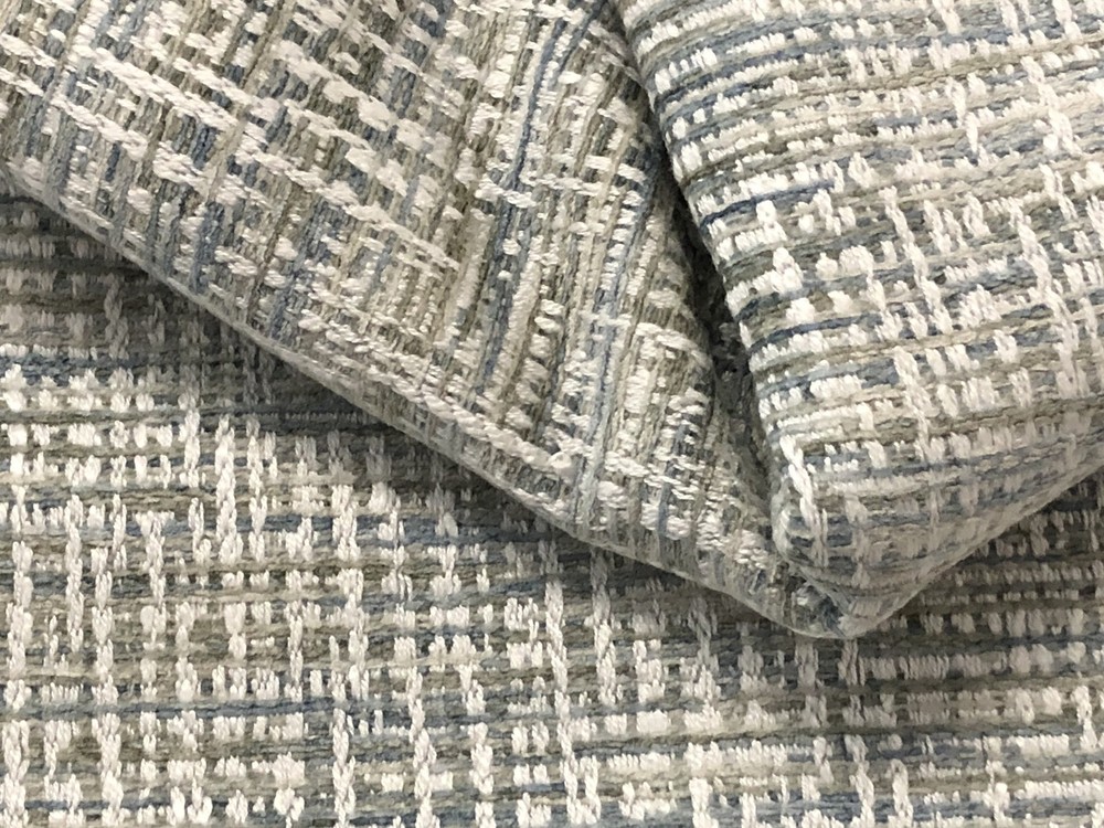 Larsen Textured Semi Plain Tweed Uphol. Fabric- Griffin / Ice 0.90 yd L9102-06