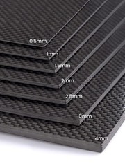 Carbon Fiber Sheet 240x240mm 0.5-4mm 3K Full Carbon Glossy Surface – Ideal