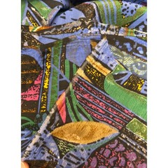 Vintage Silky Abstract Botanical Fabric Maximalist Retro 80s Style Textile