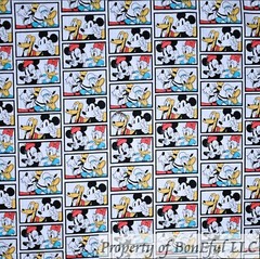 BonEful Fabric FQ Cotton Quilt Blue Curious George Monkey Ice Cream Donut Candy