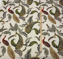 FILIPPO UECHER DOMENICO 70 PEACOCK MADE IN ITALY 100% LINEN FABRIC BY YARD 55″W