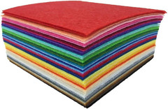 16PCS 8 X 12 Inches (20 X 30Cm) Assorted Color Felt Fabric Sheets Patchwork Sewi