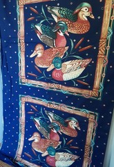 Duck Fabric Panels 12 Springmaid Southwestern VTG Mallard Wood 2 3/4 yrds x 45″w