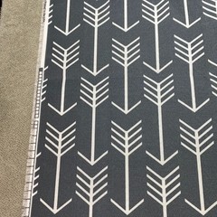Arrow Print Upholstery Fabric Gray White 54″x62″ Modern Geometric USA Outdoor