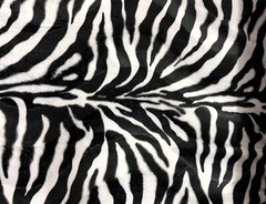 60″ Zebra Animal Pattern Short Pile Smooth Faux Fur Velboa S-Wave Fabric BTY