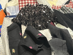 4+ LB Fabric Scrap Lot Mixed Lace Sheer Novelty Prints Sewing Craft DIY Bundle