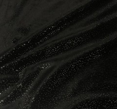 Black with Silver Metallic Glitter – Cuddle Minky Fabric