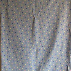 vtg Light Weight Corduroy Powder Blue Polka Dots 2 yds x 45″