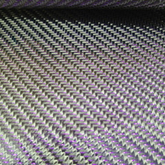 Purple & Silver Metallic 3K Carbon Mixed Fabric Twill Weave Carbon Cloth 250G