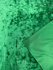 Samantha EMERALD GREEN Polyester Stretch Crushed Velvet Fabric by the Yard