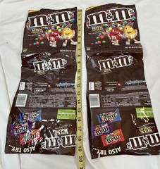 11+ Lg Empty Plastic Candy Bags, Peanut M&M’s Skittles – Upcycle to bags & totes
