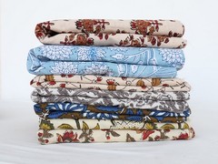100 Pce Handmade Cotton Fabric by the Yard | Hand Block Print Fabric Scrap