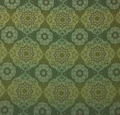 OUTDURA GYPSY SEA MOSS GREEN OUTDOOR INDOOR FLORAL MEDALLION FABRIC 2.1 YARDS