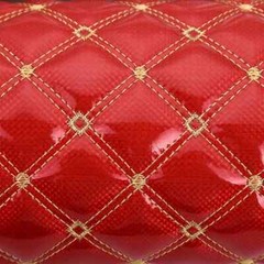 Laser PVC Faux Leather Fabric Sponge QuiltedEmbroidery Material for Upholstery