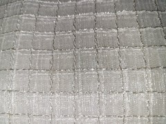 Vintage Sheer Ivory Windowpane Fabric Textured Check Organza Voile 3 Yards X 54″