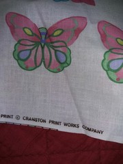 Lot Of 3 Cranston Print Works V.I.P Panels Butterflies ‘n Blooms Appliques