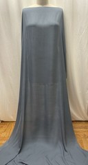 100% French Silk Georgette Slate Blue Muted Steel Grey Fabric 2.5Yards 45″ Wide