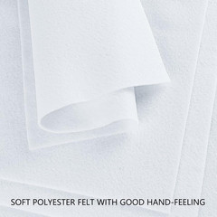 Color Felt Fabric Soft Felt Sheets Craft Fabric Sheets White 8″X12″ | 20Pcs 1.4M