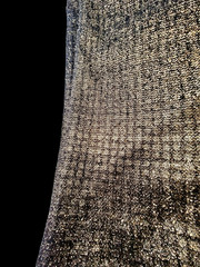 Broadway Theatre remnant Silver Black Lame’ with Thousands of Sequences 72 X 36″