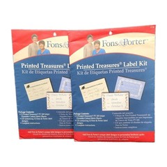Printed Treasures Inkjet Label Kit Fons & Porter 2 Packs 10 Sheets New Designs