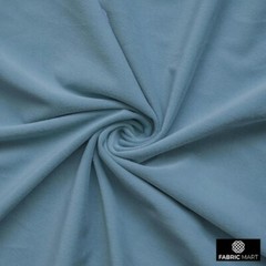 Dusky Blue Velvet Fabric by the Yard, 1 Yard Blue Velvet Fabric