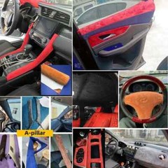 Car Interior Fabric Vinyl Car Wrap Sticker Car Modification Door Panel Workbench